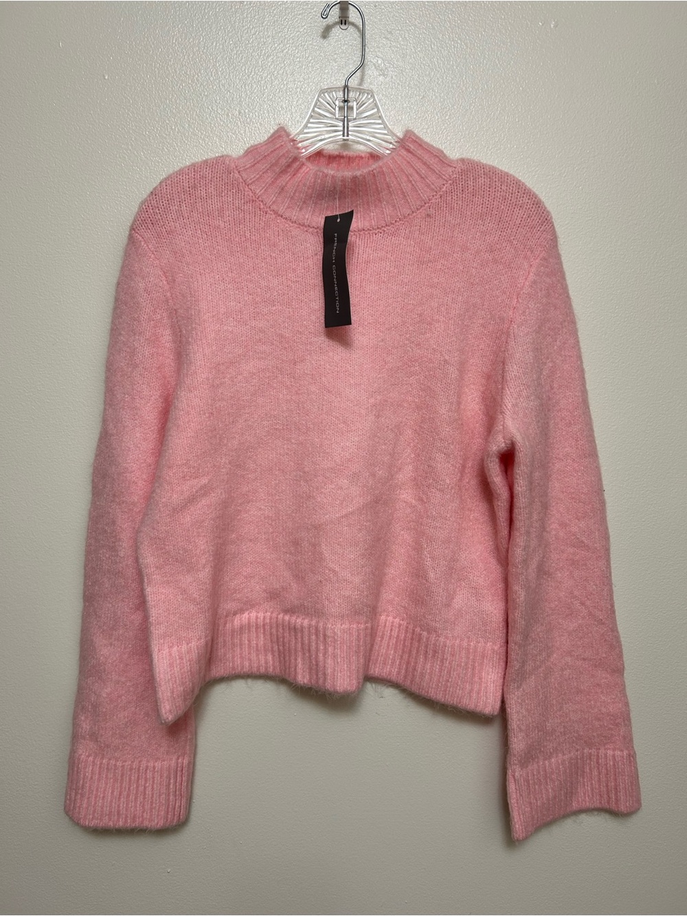 French Connection Pink Suzie High NK Sweater Size-M
